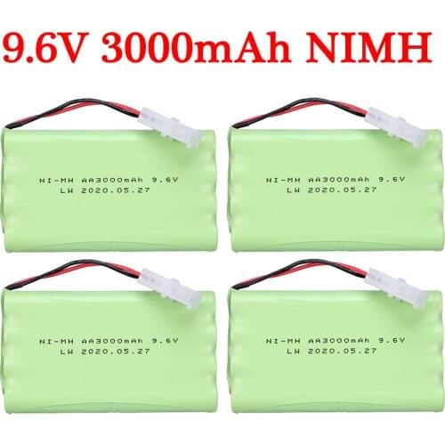 9.6V Ni-MH Battery For Rc toys Cars Tanks Robots Gun NiMH Battery AA 9.6 V 3000 mah Rechargeable Battery Pack for RC toys Trucks
