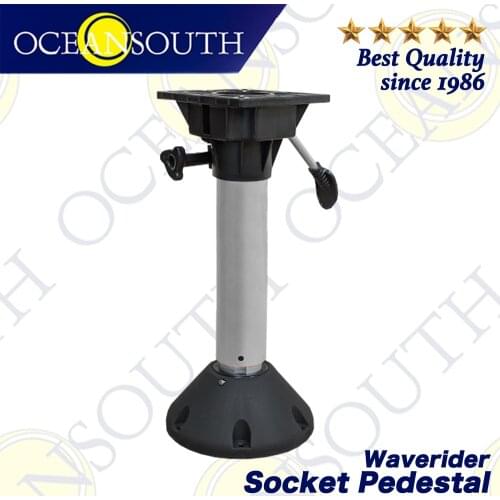 Oceansouth Waverider Socket Pedestal Aluminium Anodised Shaft Swivel Top Adjustable Height For Standard Boat Seats