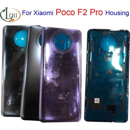 Original For Xiaomi Poco F2 Pro Back Battery Glass Cover Rear Housing Door Case Poco F2 Pro Battery Cover Replacement Parts