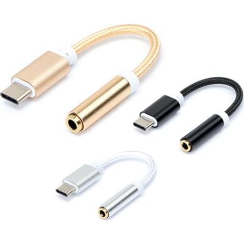 Type C to 3.5mm Adapter Aux Headphone Jack Adapter Usb C To 3.5mm Audio Cable for Xiaomi Mi iPad Pro Samsung Galaxy