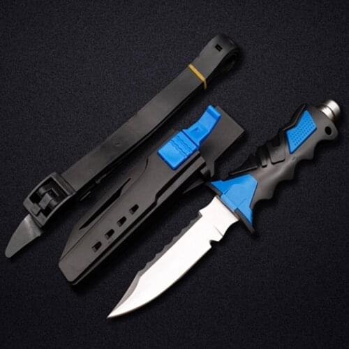Professional high quality multifunctional 440C tactical diving leggings fixed blade knife outdoor survival portable tool