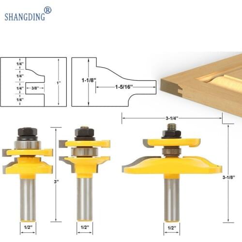 Carpentry Milling Cutter Tenon Combine Knife Cupboard Door Plank Knife Large West Tenon Combine Knife + Two-sided Door Knife