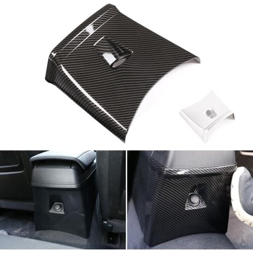 Carbon Fiber Texture Car Rear Air Conditioner Air Vent Outlet Anti-kick Cover Trim For BMW X1 E84 2011 2012 2013 2014 2015