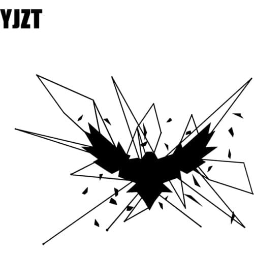 YJZT 16CM*11.4CM Creative Bird Crow Vinyl Car Sticker Decal Black/Silver Graphical Accessories C11-1274