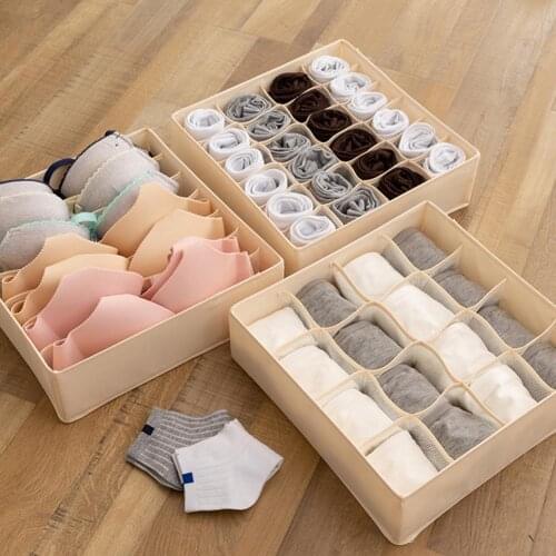 60% Hot Sales!!! Oxford Cloth Closet Underwear Necktie Socks Bra Storage Box Container Organizer