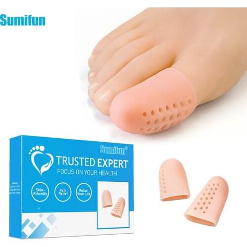 8pcs Silicone Gel Toe Separators Breathable Thumb Protector Cap From Blisters Bunion Pain Relief Prevent Corns Foot Care Tool