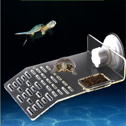 Aquarium Feeder Platform Decoration Bask Crawler Acrylic Sun Roof Terrace Climb Tortoise Aquarium Float Decoration Food Feeding