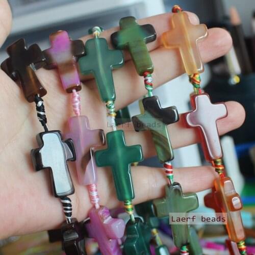 Around 20-21X30-32mm Natural Agate Cross shape beads 10pcs per strand ,For DIYJewelry making! Mixed wholesale for all items