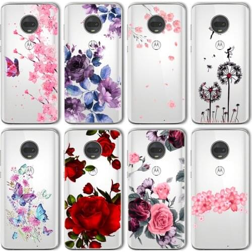 Ciciber Flower Art Fashion Case For Motorola Moto G10 G30 G9 G8 E7 E6S G7 G6 E6 G5 G5S E5 One Macro Plus Play Power Lite TPU