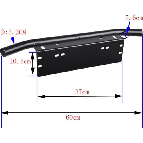 Black aluminum alloy Bracket for led light bar Drivinglight worklight Front License Plate Mount Holder for Offroad SUV ATV UTV