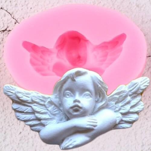 Baby Angel Silicone Molds DIY Cupcake Topper Fondant Cake Decorating Tools Soap Resin Clay Mold Candy Chocolate Gumpaste Moulds