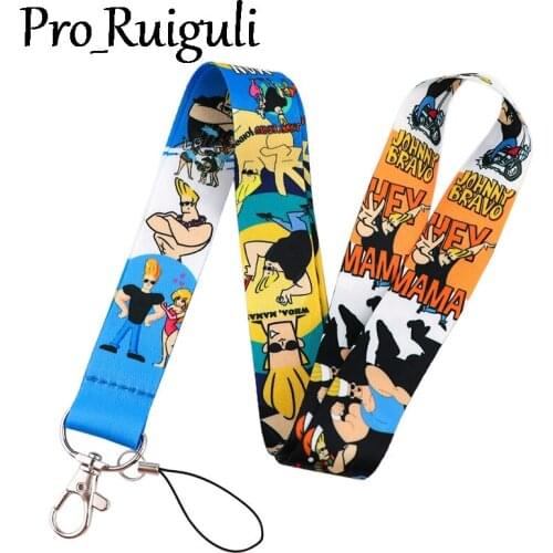 Johnny Bravo Lanyard for Keys Phone Cool Neck Strap Lanyard for Camera Whistle ID Badge Cute webbings ribbons Gifts