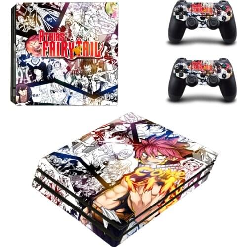 Fairy Tail PS4 Pro Stickers Play station 4 Skin Sticker Decal Cover For PlayStation 4 PS4 Pro Console & Controller Skin Vinyl