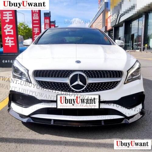 For Benz CLA W117 CLA200 220 260 A Set Car Front Bumper Lip Body Kit Diffuser Deflector Spoiler Splitter Lip Guard 2013 - 2019