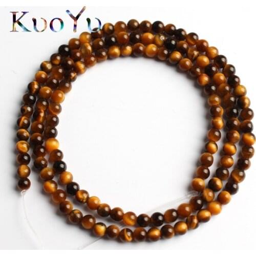 2/3mm Natural Stone Yellow Tiger Eye Round Loose Spacer Beads For Jewelry Making DIY Earrings Bracelet Accessories 15'Strand