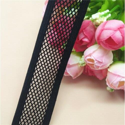 5/10/20 Yards 26mm/30mm/35mm/40mm/50mm Width Hollow Elastic Band DIY Handmade Garment Sewing Accessoreis White Black Polyester