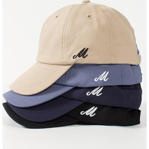 M letter Cotton Baseball Cap for Men Fashion Snapback Hats M Embroidery Hat Womens Casual Summer Visors Gorras Unisex
