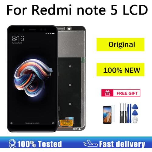 AUMOOK Original for Xiaomi Redmi Note 5 Pro LCD Display Screen Replacement for Redmi Note 5 LCD with Frame Display Digitizer