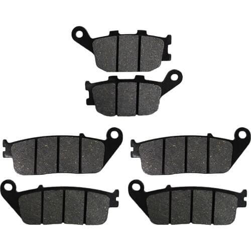 Motorcycle Front + Rear Brake Pads Disks for Kawasaki KLE 650 Versys / Versys LT (ABS/Non ABS) (16) KLE650 LT142-142-174