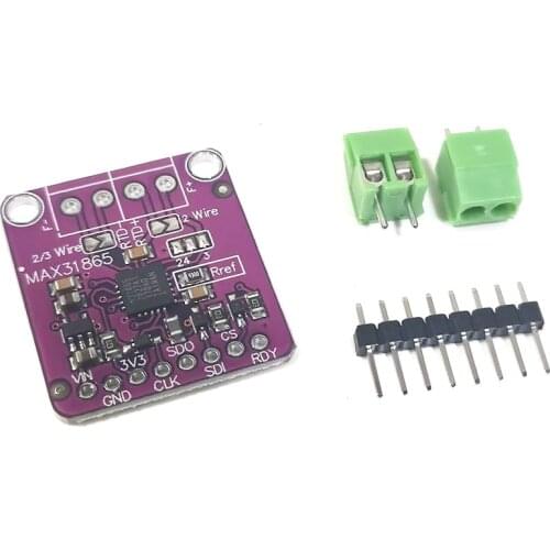 MAX31865 PT100 to PT1000 RTD-to-Digital Converter Board Temperature Thermocouple Sensor Amplifier Module 3.3V/5V For Arduino