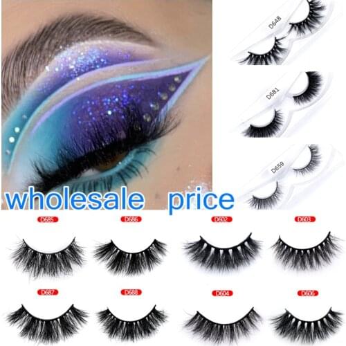 Makeup Eyelashes D6 style Mink Lashes Fluffy Soft Wispy Volume Natural long Cross False Eyelashes Eye Lashes Reusable Eyelash