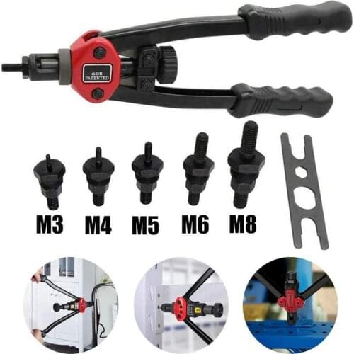BT-605 Riveter Gun tool Hand Insert Rivet Nut Tool Manual Mandrels M3 M4 M5 M6 M8 M10 M12
