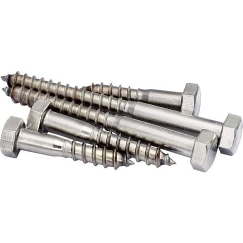 1pcs M10 stainless steel flat head hex self tapping screws wood screw furniture decoration bolts 90mm-100mm length
