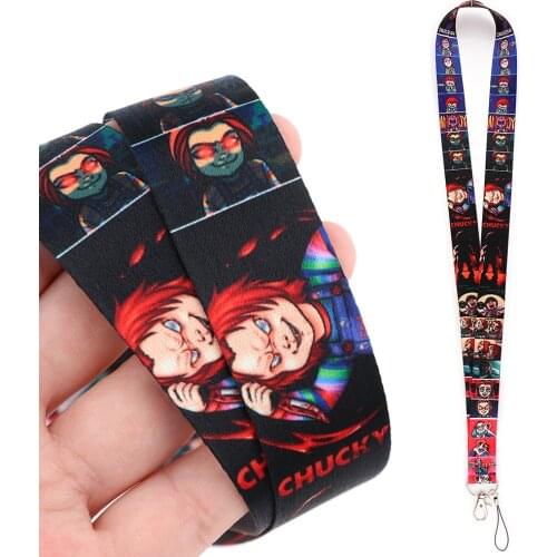 DZ2291 Halloween Lanyard for Key Neck Strap Horror movie lanyard Card ID Badge Holder Key Chain Key Holder Keyrings Accessories