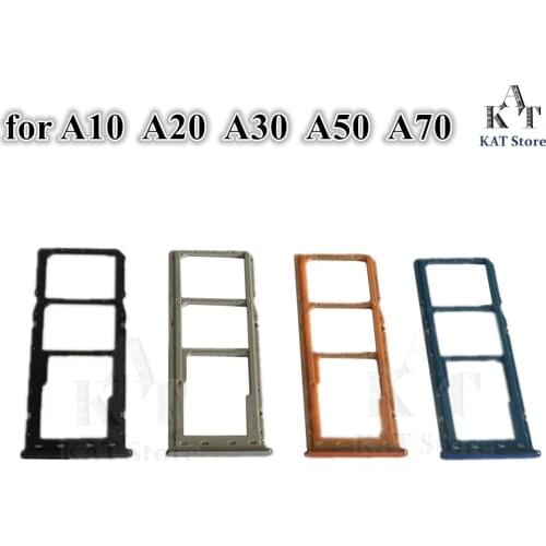 5Pcs Sim Tray for Samsung Galaxy A10 A105F A20 A205F A30 A305F A50 A505F A70 Nano Micro SD SIM Card Tray Slot Holder Repair Part