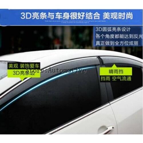 Window Visor Wind Deflector Smoke Rain Sun Guard Vent For HYUNDAI Sonata 2015 2016 2017