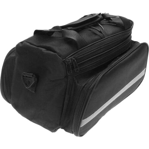 Outdoor Bicycle Rear Seat Bag Mountain Bike Carrier Rack Seat Trunk Bag Shoulder Handbag with reflective strips Rain Cover