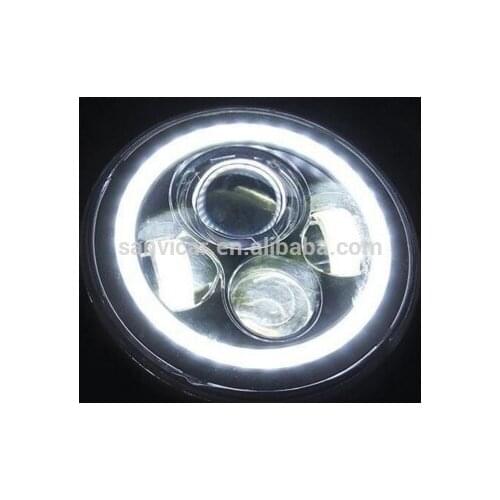 Guangzhou LED Headlights Bulb with Halo Angel Eye Ring & DRL & Turn Signal Lights for Jeep Wrangler JK LJ CJ Hummer H1 H2