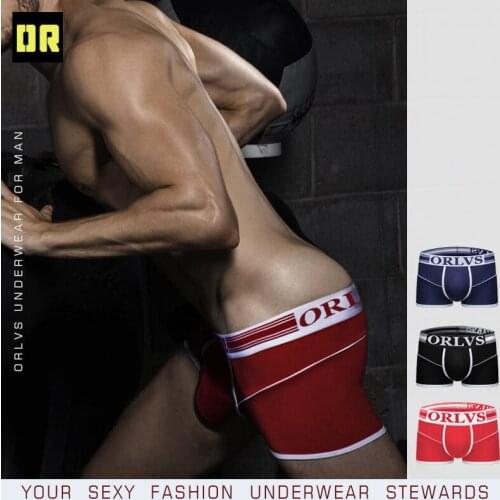 Orlvs briefs cross jockstrap mens panties four-corner pants cotton comfortable hip-lifting mens flat pants