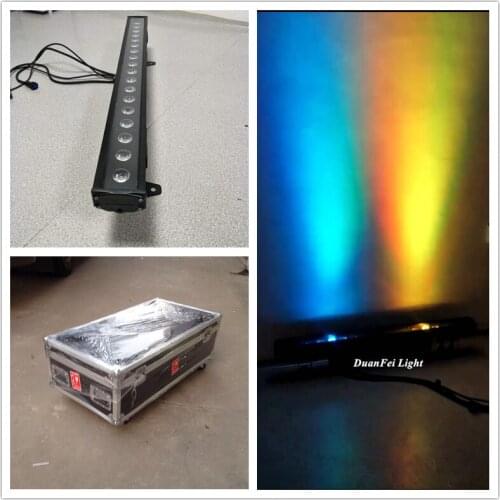 5pcs+flightcase) outdoor pixel bar led wall washer rgbwa party led bar wall washer dmx 18x15