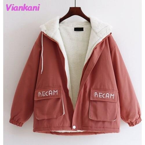 Plush Padded Windbreaker Jacket Women 2021 Autumn And Winter Coat Wear New Loose Outwear Of Wild Lamb Thick Wool Female Jacke