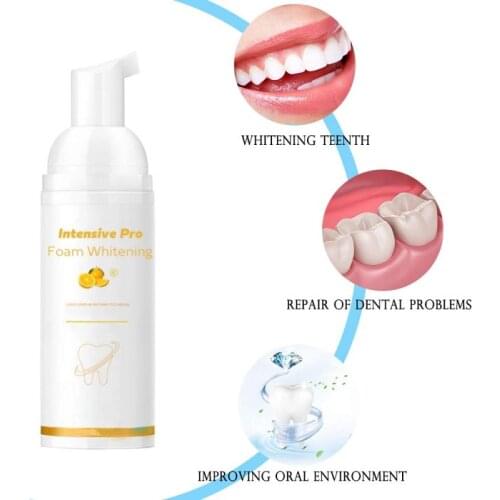30ml Teeth Whitening Foam Toothpaste Natural Mouth Deep Wash Water Remove Bad Breath Oral Care Toothpaste TSLM1