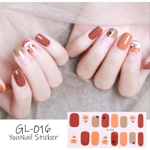 1 Sheet Glitter Series Powder Nail Art Polish Tips French Glitter Sequins Nail Wraps Strips Easy To Wear Manicure for Women