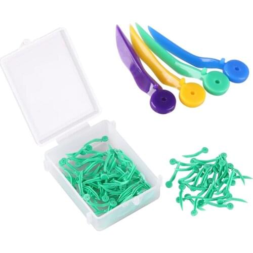 400pcs Dental Plastic Wedges With Holes Dentistry Tools Spare Parts Dentist materials 4 Colors Composite Wedge Dental Material