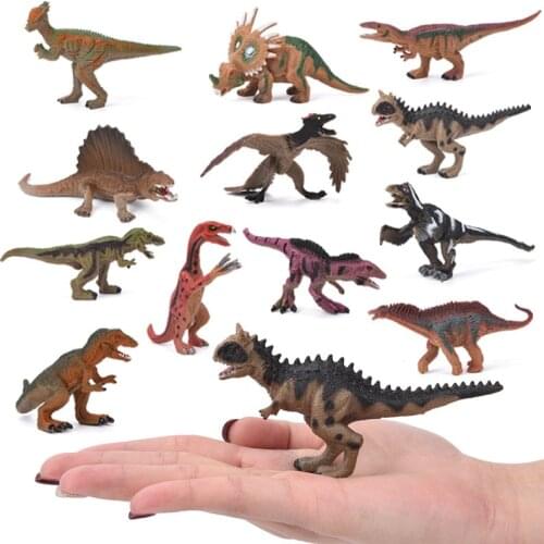 12pcs dinosaur on the hand pack Simulation animal toy model animal figure Jurassic dino Home/office decoration collectible toy