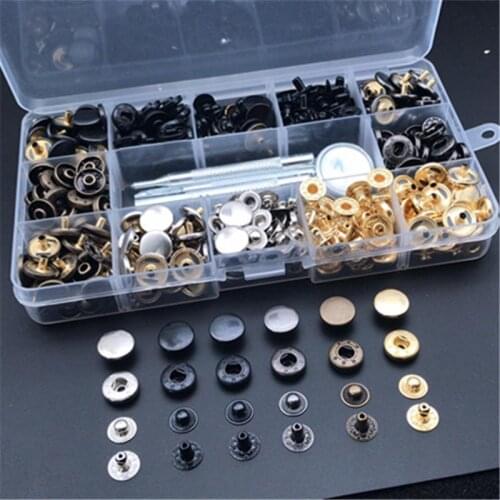 120 12.5mm Double Sided Copper Snap Fitting Punches In 6 Colors 20 Sets Of Holes With Washers And Tool Box