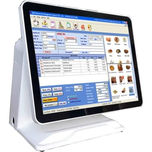 15 inch capacitive touch pos all in one high quality pos system commercial point of sale with VFD
