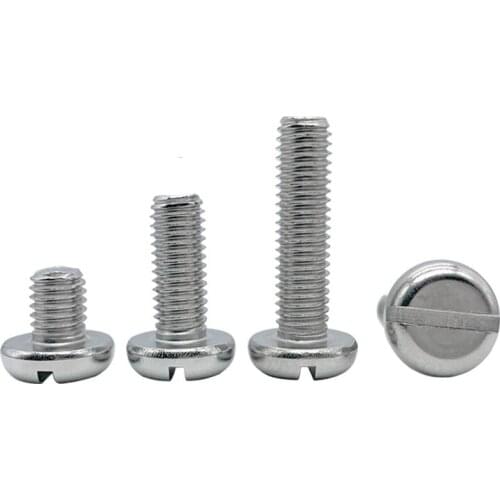 20pcs M6 Slotted pan head screws one word round headel screw mechanical bolts steel stainless steel bolt GB67 8mm-60mm length