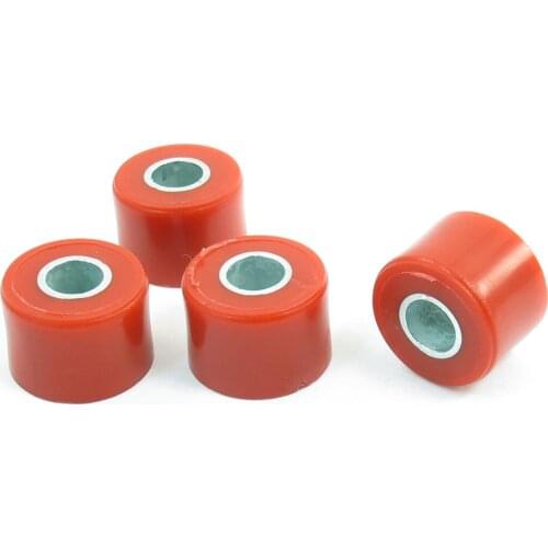 4 Pcs Motorcycle Plastic Shell Shock Absorber Bushings Part Red