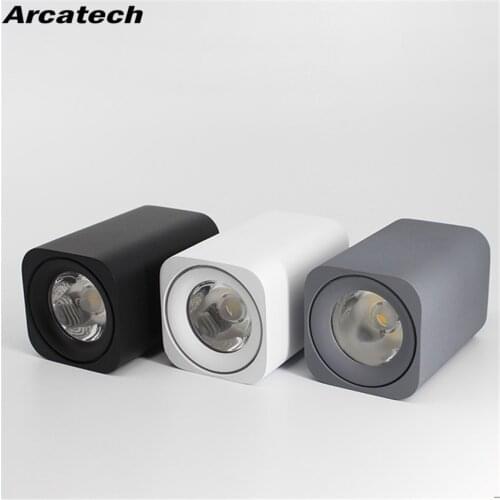 7W 9W LED COB Spotlight AC85-265V LED Down light Living Bedroom LED Indoor Modern Home Aisle Gray Black White Body NR-82