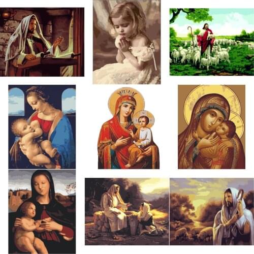 5D Beaded Needlework Diamond Embroidery Mosaic Home Decoration Religious Holy Jesus Photo Rhinestone Painting Cross Stitch Gift