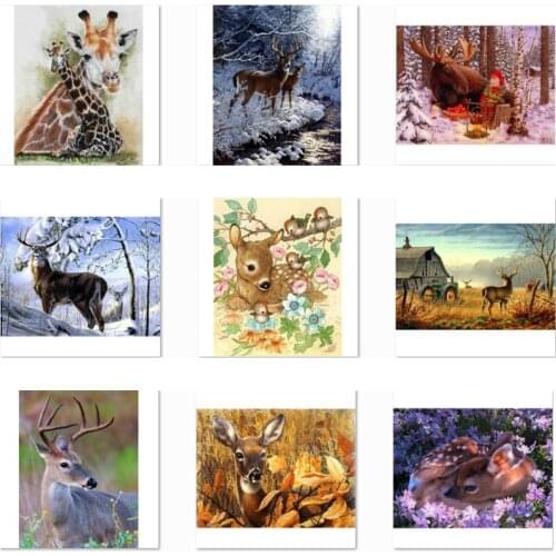 Diamond painting full drill,deer, landscape, diy ,5d, diamond embroidery animal, diamond mosaic painting NEW