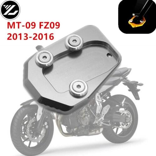 Motorcycle CNC Aluminum Foot Kickstand Extension Pad Plate Side Stand Enlarger For YAMAHA MT-09 FZ-09 2013-2016 2014 2015