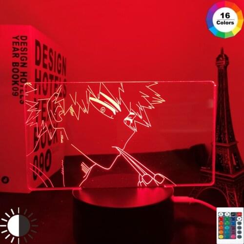Anime 3d Lamp Bakugo My Hero Academia for Bedroom Decor Birthday Gift Manga Gadget My Hero Academia Katsuki Bakugo Light