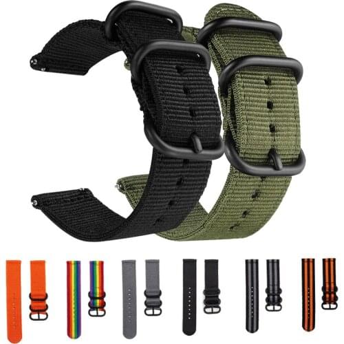 For xiaomi Mi Watch Color Watch 22mm Nylon Canvas Smart watchband For Huawei watch GT 46MM strap Replacement wristband bracelet