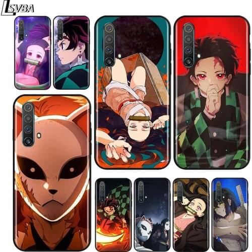 Demon Slayer Kimetsu for OPPO Realme V15 X5 X3 X50 X7 X2 C17 C11 C3 C2 7 7i 6 6S 6i 5 Narzo 20 Pro Black Phone Case
